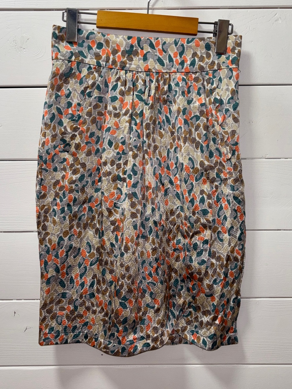 SITA MURT Silk Abstract Print Wrap Skirt Size 38 - Picture 3 of 11